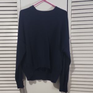 Navy Blue Quince 100% Cotton Sweater